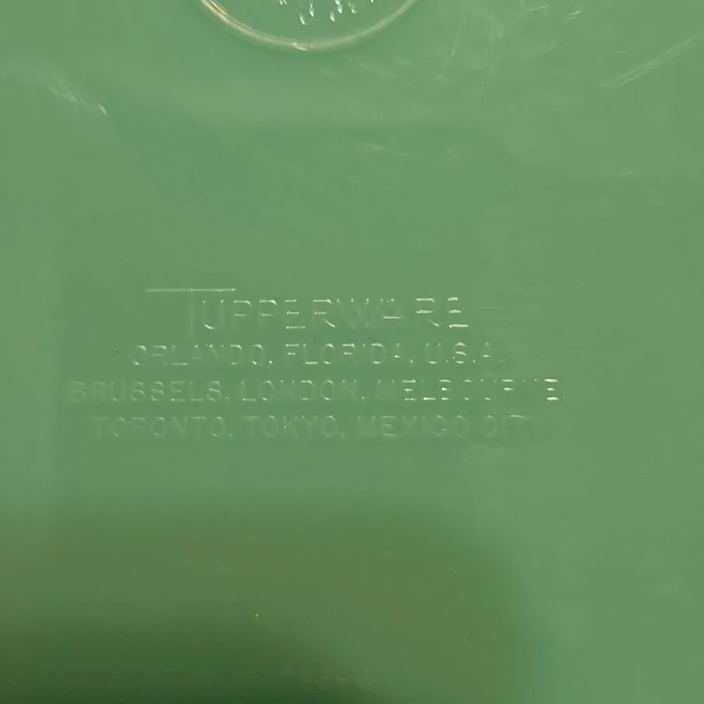 Vintage, Jadeite Tupperware 2pc, Shredder, Grater, Locking Top, Storage, Green
